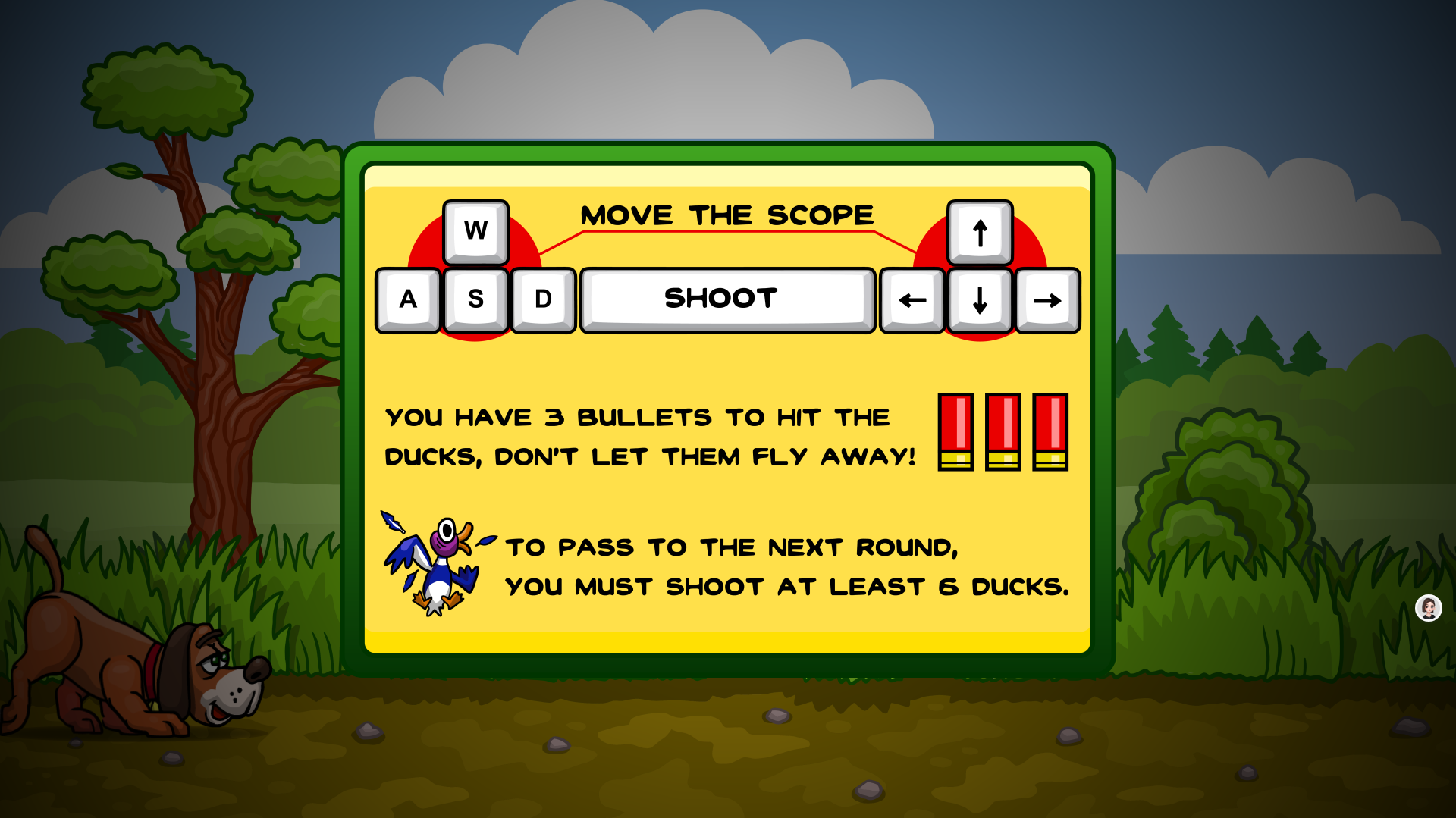 Duck Hunter Screenshot - Duck in Flight