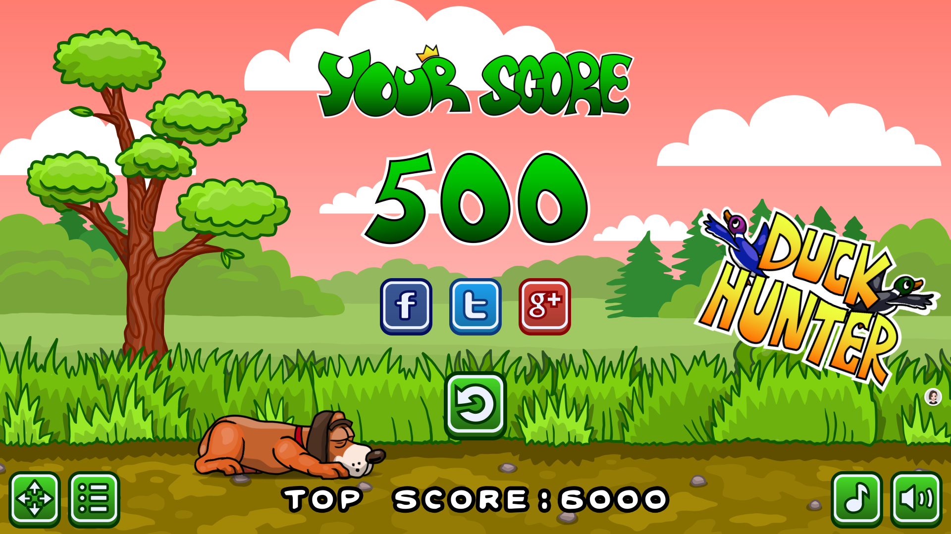 Duck Hunter Screenshot - Game Over Screen
